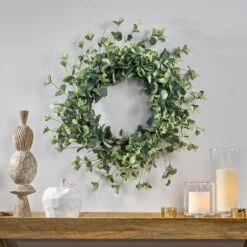 Dore 24 In. Eucalyptus Artificial Christmas Wreath 15 Dore 24 In. Eucalyptus Artificial Christmas Wreath -Christmas Decor Shop noble house christmas wreaths 107819 31 1000
