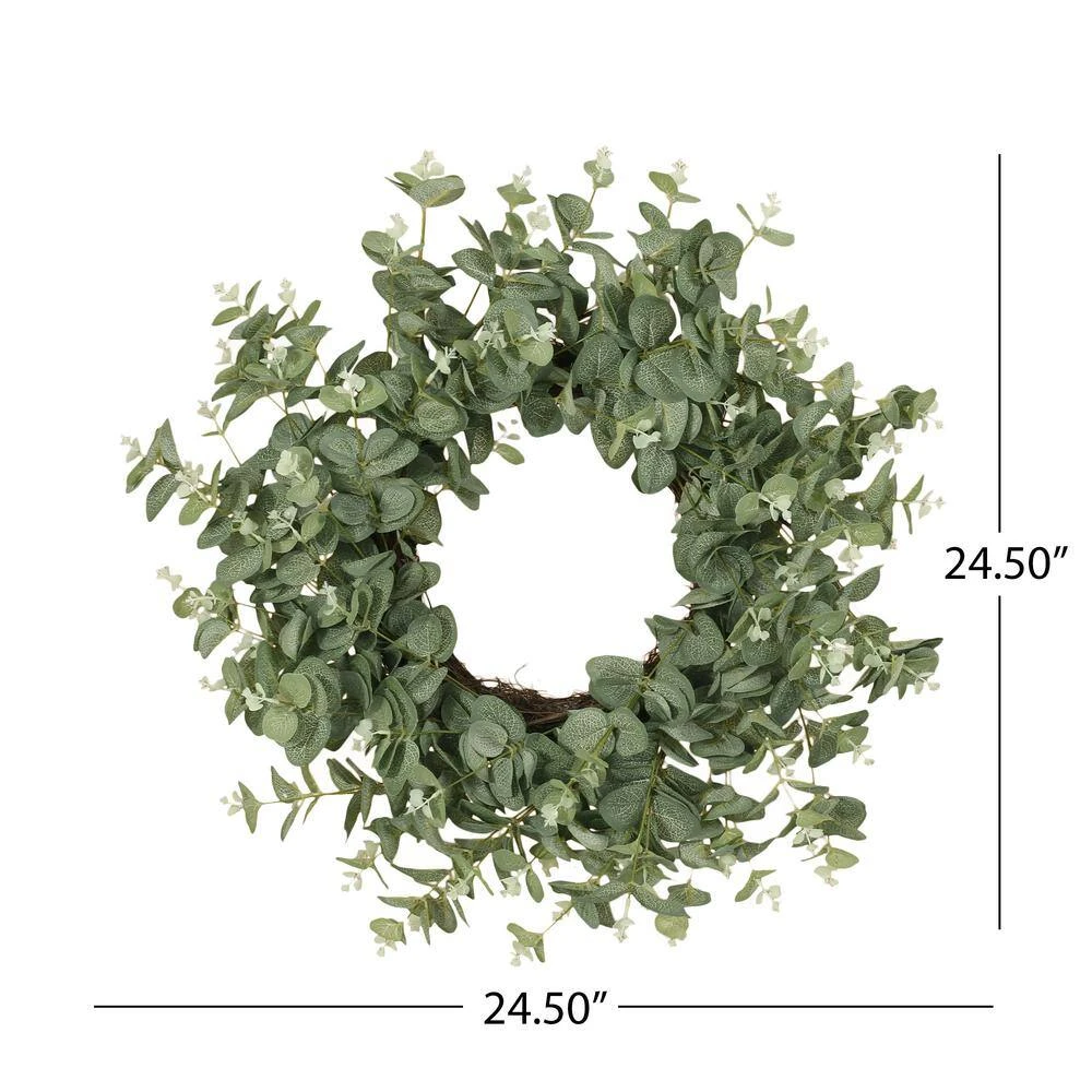 Dore 24 In. Eucalyptus Artificial Christmas Wreath 8 Dore 24 In. Eucalyptus Artificial Christmas Wreath - Image 6