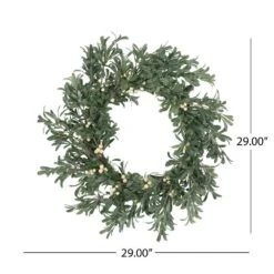 Mariette 29 In. Snowberry Artificial Christmas Wreath -Christmas Decor Shop noble house christmas wreaths 107822 fa 1000