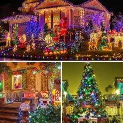 100 Ft. 50 LED Indoor Outdoor String Light For House Roof Patio Tree, Multicolor -Christmas Decor Shop nordic hygge christmas string lights b0c8b345bt 44 1000