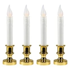 Northlight Set Of 4 Battery Operated LED Flickering Window Christmas Candle Lamp With Timer 8.5 In. -Christmas Decor Shop northlight christmas candles 32912616 1f 1000