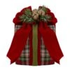 Northlight 9 In. Red And Green Plaid Christmas Present Decoration With Bow -Christmas Decor Shop northlight christmas centerpieces 34302448 64 1000