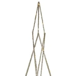 Northlight 32 In. LED Lighted B/O Gold Wire Geometric Christmas C1 Tree - White Lights -Christmas Decor Shop northlight christmas centerpieces 34314443 4f 1000