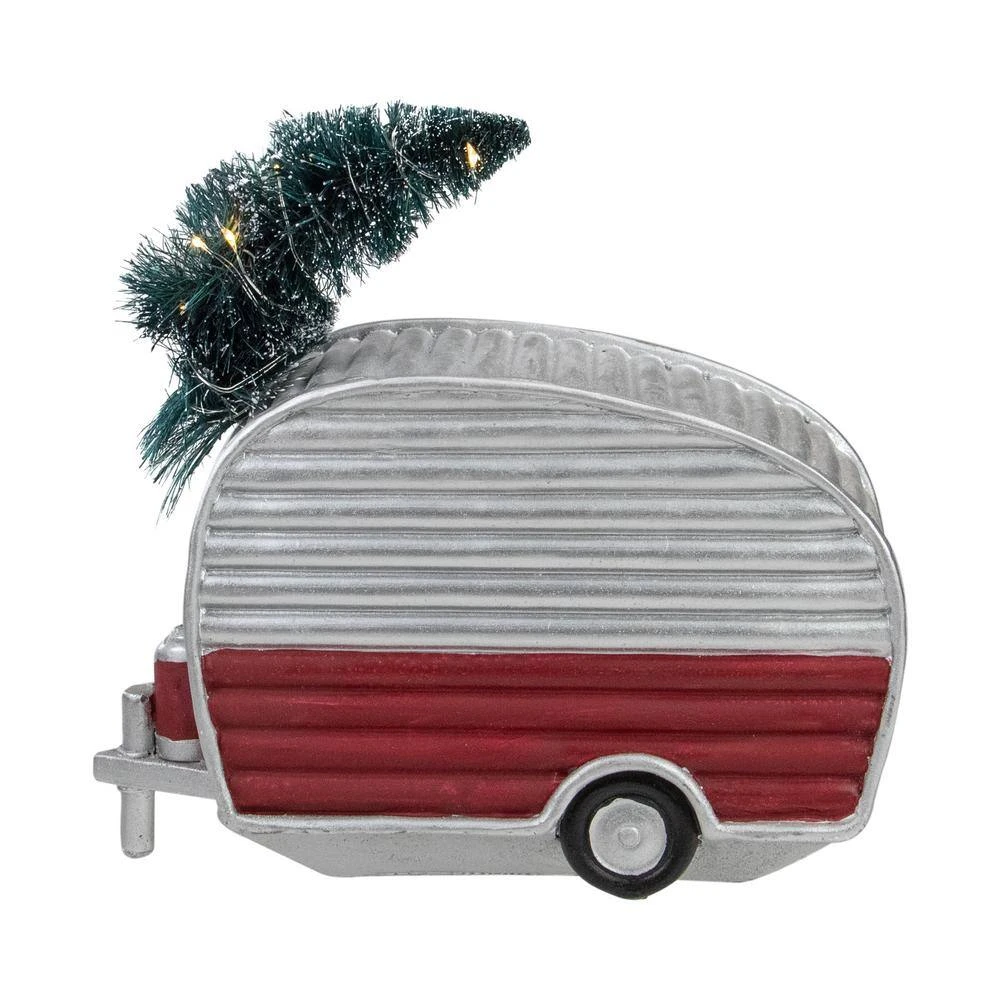 Northlight 8 .5 In. LED Lighted Camper With Pine Bough Christmas Decoration 5 Northlight 8 .5 In. LED Lighted Camper With Pine Bough Christmas Decoration - Image 3