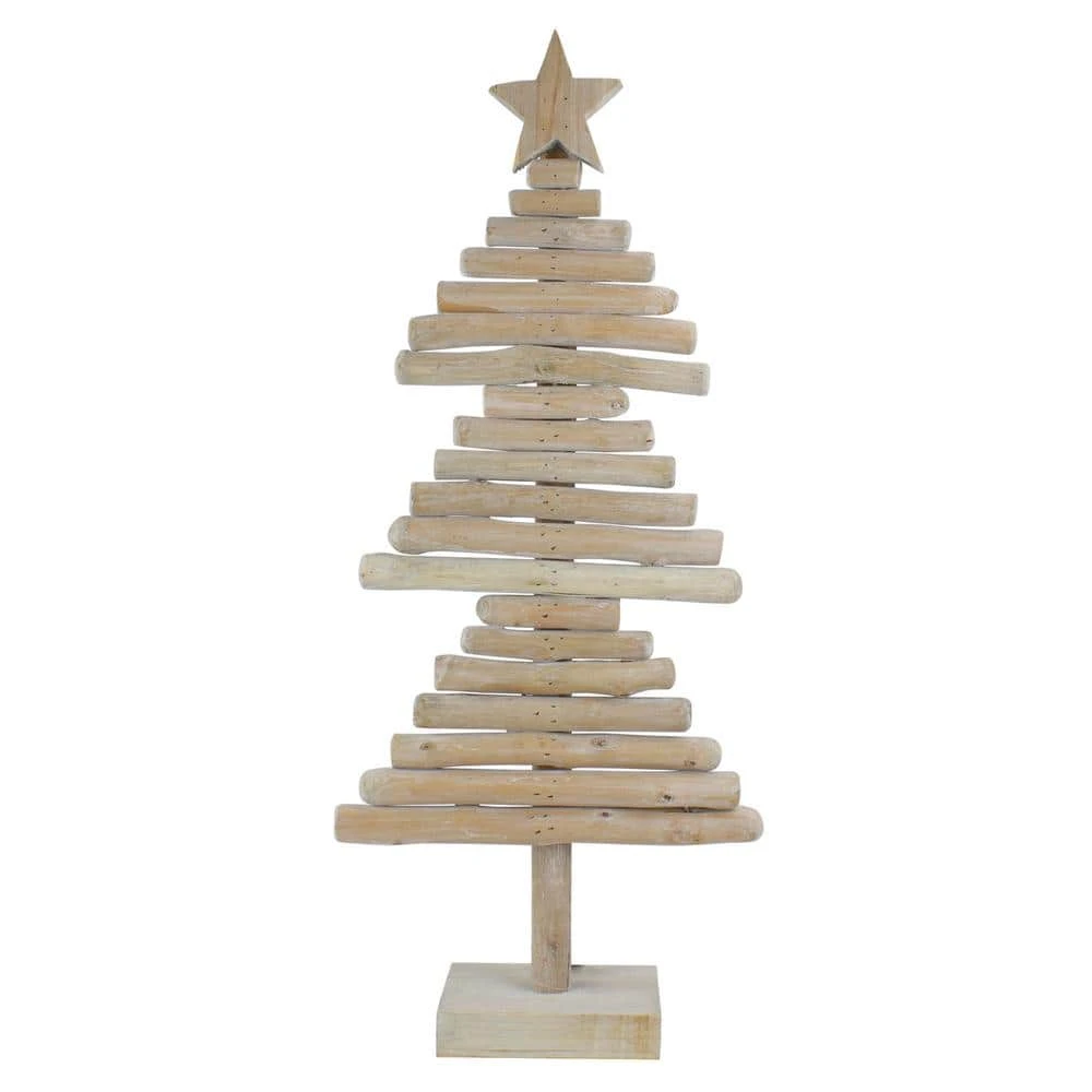 Northlight 25.5 In. Rustic Wooden Christmas Tree With Star Table Top Decor 3 Northlight 25.5 In. Rustic Wooden Christmas Tree With Star Table Top Decor