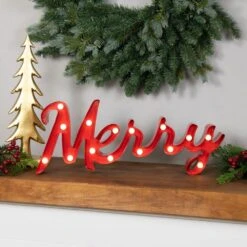 Northlight Lighted "Merry" Christmas Decoration-20.5" 17 Northlight Lighted "Merry" Christmas Decoration-20.5" -Christmas Decor Shop northlight christmas centerpieces 35768209 31 1000