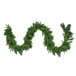 Northlight 9 In. X 14 In. Pre-Lit Mixed Colorado Pine Artificial Christmas Garland, Clear Lights