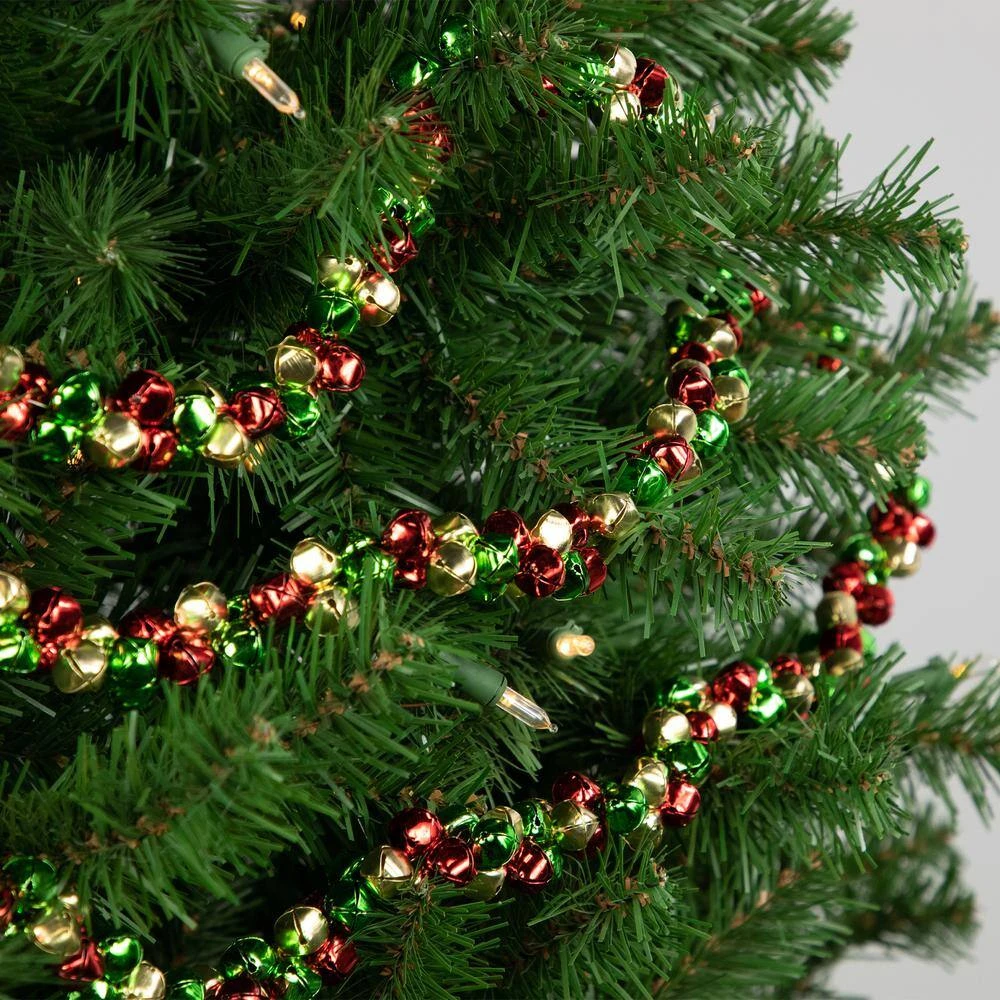 Northlight 5 Ft. Red Green And Gold Jingle Bell Christmas Garland 6 Northlight 5 Ft. Red Green And Gold Jingle Bell Christmas Garland - Image 4