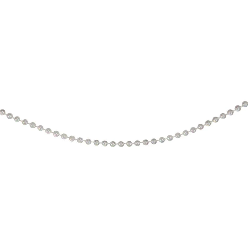 Northlight 4mm X 100 Ft. Small Shiny Clear Iridescent Beaded Christmas Garland 3 Northlight 4mm X 100 Ft. Small Shiny Clear Iridescent Beaded Christmas Garland