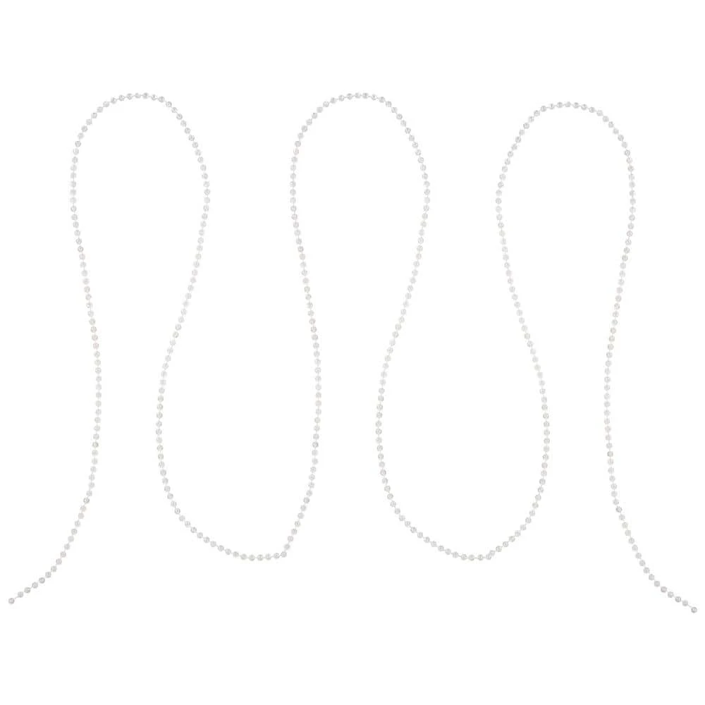 Northlight 4mm X 100 Ft. Small Shiny Clear Iridescent Beaded Christmas Garland 4 Northlight 4mm X 100 Ft. Small Shiny Clear Iridescent Beaded Christmas Garland - Image 2