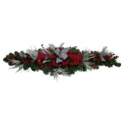 Northlight 52 In. Houndstooth Bows And Berries Artificial Christmas Swag Unlit 9 Northlight 52 In. Houndstooth Bows And Berries Artificial Christmas Swag Unlit -Christmas Decor Shop northlight christmas garland 34317257 1f 1000