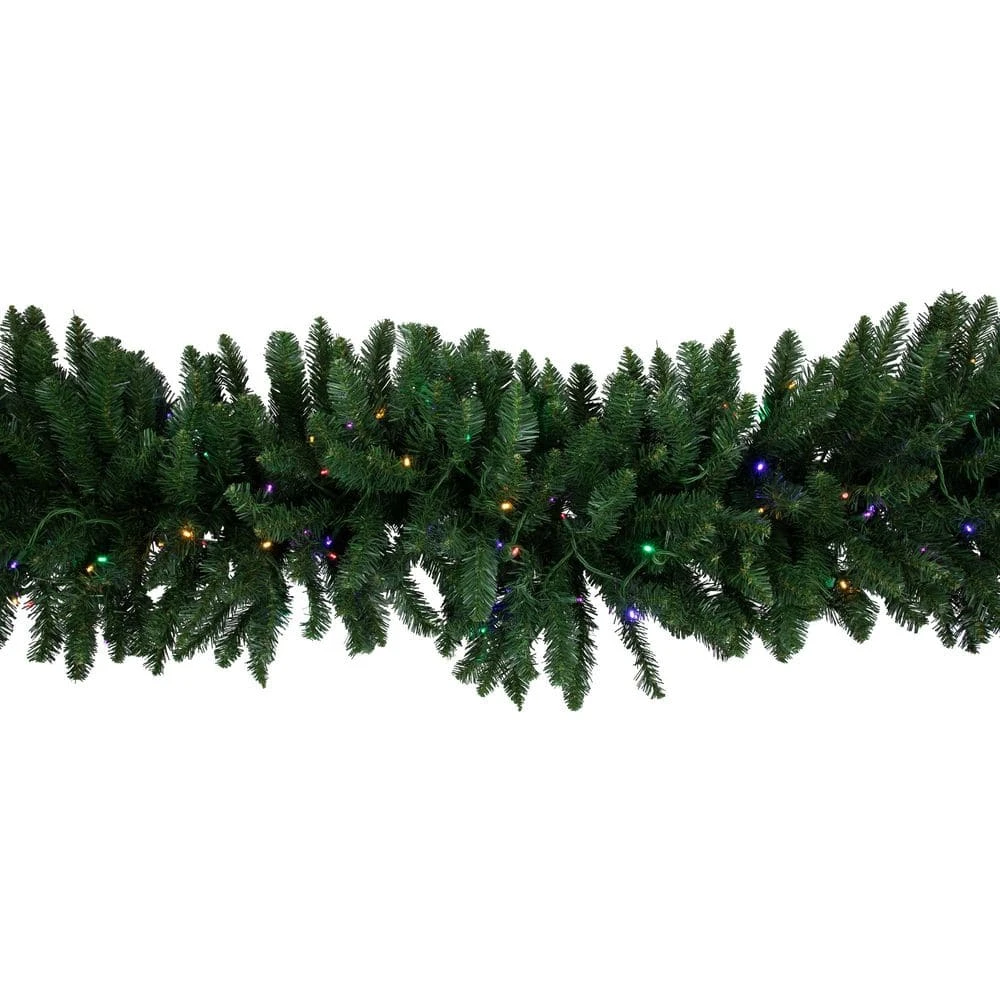 Northlight Pre-Lit Buffalo Fir Christmas Garland 25 Ft. X 20 In. Multi-Color LED Lights 7 Northlight Pre-Lit Buffalo Fir Christmas Garland 25 Ft. X 20 In. Multi-Color LED Lights - Image 5