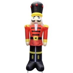 Northlight Lighted Inflatable Nutcracker Soldier Commercial Outdoor Christmas Decoration-20ft.