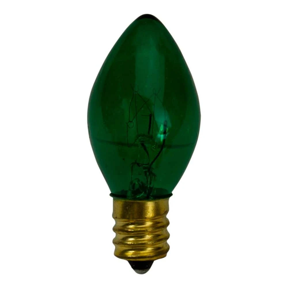 Northlight 4 In. C7 Green Transparent Christmas Replacement Bulbs (Set Of 4) 5 Northlight 4 In. C7 Green Transparent Christmas Replacement Bulbs (Set Of 4) - Image 3