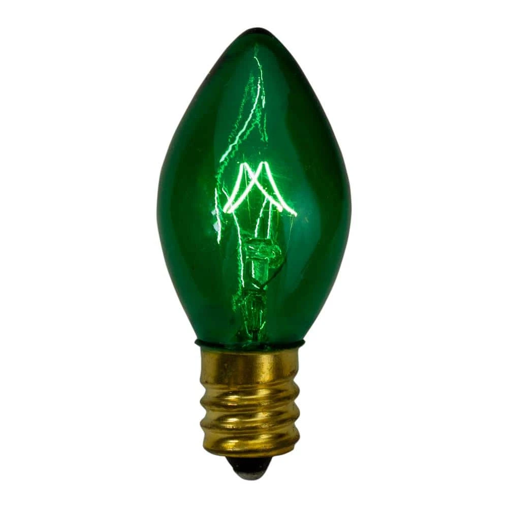Northlight 4 In. C7 Green Transparent Christmas Replacement Bulbs (Set Of 4) 3 Northlight 4 In. C7 Green Transparent Christmas Replacement Bulbs (Set Of 4)