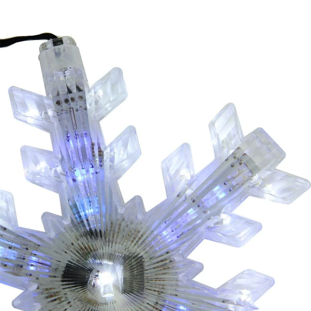 Northlight 2.08 Ft. 3-Light Cascading Blue And White Snowfall LED Snowflake Christmas Lights 5 Northlight 2.08 Ft. 3-Light Cascading Blue And White Snowfall LED Snowflake Christmas Lights - Image 3