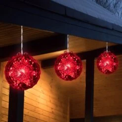 Northlight 20-Count Red LED Hanging Crystal Sphere Ball Outdoor Christmas Decoration -Christmas Decor Shop northlight christmas novelty lights 33406581 4f 1000