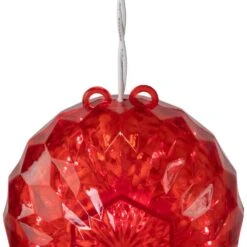 Northlight 20-Count Red LED Hanging Crystal Sphere Ball Outdoor Christmas Decoration -Christmas Decor Shop northlight christmas novelty lights 33406581 76 1000