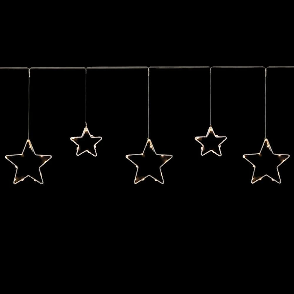 Northlight LED Lighted Stars Christmas Garland 4 Ft. Warm White Lights 4 Northlight LED Lighted Stars Christmas Garland 4 Ft. Warm White Lights - Image 2