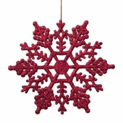 Northlight Glitter Snowflake Christmas Ornaments-4 In. (100mm)-Berry Pink-24ct 7 Northlight Glitter Snowflake Christmas Ornaments-4 In. (100mm)-Berry Pink-24ct -Christmas Decor Shop northlight christmas ornament sets 31466086 4f 1000