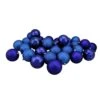 Northlight 3.25 In. (80 Mm) Royal Blue Shatterproof 4-Finish Christmas Ball Ornaments (32-Count) -Christmas Decor Shop northlight christmas ornament sets 31752612 64 1000