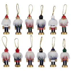 Northlight 12-Piece Set Of Red And Blue Mini Decorative Christmas Nutcracker Ornaments 3.25 In. -Christmas Decor Shop northlight christmas ornament sets 32635078 1f 1000