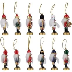 Northlight 12-Piece Set Of Red And Blue Mini Decorative Christmas Nutcracker Ornaments 3.25 In. -Christmas Decor Shop northlight christmas ornament sets 32635078 4f 1000