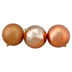 Northlight 4 In. Almond/Silver/Pewter/Champagne Shatterproof 3-Finish Christmas Ball Ornaments (12-Count) -Christmas Decor Shop northlight christmas ornament sets 32911654 4f 1000