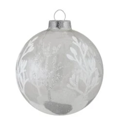 Northlight 3.25 In. (80 Mm) Silver And Clear Glass 2 Christmas Ball Ornaments (4-Pack) -Christmas Decor Shop northlight christmas ornament sets 34313340 4f 1000
