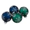 Northlight 2.5 In. Dark Blue And Green Glass Matte Christmas Ball Ornaments Set Of 4 -Christmas Decor Shop northlight christmas ornament sets 34313342 64 1000