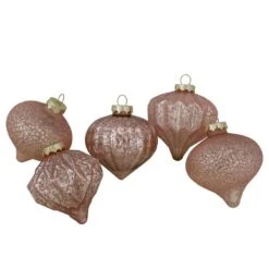 Northlight Set Of 12 Blush Pink Finial And Glass Ball Christmas Ornaments -Christmas Decor Shop northlight christmas ornament sets 34313353 1f 1000