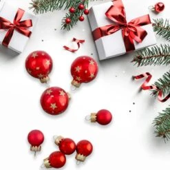 Northlight Set Of Assorted Red Glass Christmas Ball Ornaments With Tree Topper (16-Piece) -Christmas Decor Shop northlight christmas ornament sets 34313360 4f 1000