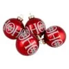 Northlight 3.25 In. (80mm) Red Ho Ho Ho Glass Ball Christmas Ornaments Set Of 4 -Christmas Decor Shop northlight christmas ornament sets 34313364 64 1000