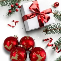 Northlight 3.25 In. (80mm) Red And Gold Deer Glass Ball Christmas Ornaments Set Of 4 7 Northlight 3.25 In. (80mm) Red And Gold Deer Glass Ball Christmas Ornaments Set Of 4 -Christmas Decor Shop northlight christmas ornament sets 34313365 31 1000