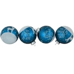 Northlight Glitter Reindeer Glass Ball Christmas Ornaments-3 In. Blue-4ct 11 Northlight Glitter Reindeer Glass Ball Christmas Ornaments-3 In. Blue-4ct -Christmas Decor Shop northlight christmas ornament sets 35269855 4f 1000
