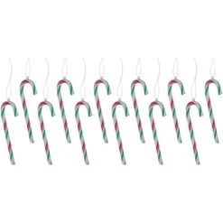 Northlight 12ct Multi Twist Candy Cane Christmas Ornaments 4 In.