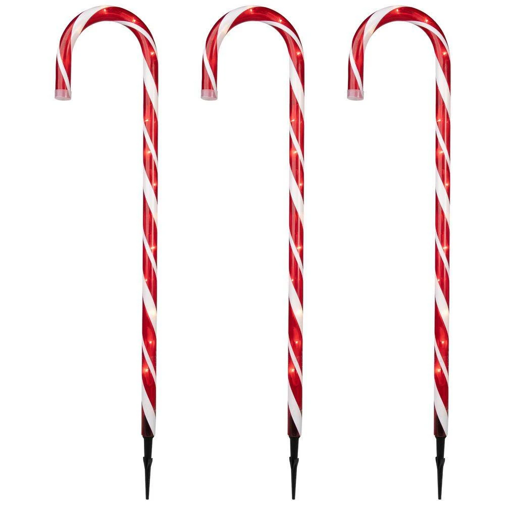 Northlight 28 In. Christmas Outdoor Decorations Lighted Candy Cane (Set Of 3) 5 Northlight 28 In. Christmas Outdoor Decorations Lighted Candy Cane (Set Of 3) - Image 3