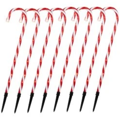 Northlight 8-Count Textured Candy Cane Christmas Pathway Lights Lawn Stakes -Christmas Decor Shop northlight christmas pathway lights 34851759 c3 1000