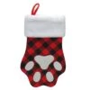 Northlight 15.5 In. Red And Black Buffalo Plaid Polyester Pet Embroidered Christmas Stocking -Christmas Decor Shop northlight christmas stockings 33530794 64 1000