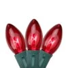Northlight 25-Light Transparent Red C9 Christmas Lights 12 In. Spacing With Green Wire -Christmas Decor Shop northlight christmas string lights 31742385 64 1000