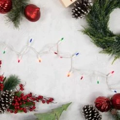 Northlight Set Of 100 Multi-Color Mini Christmas Lights 2.5 In. Spacing With White Wire -Christmas Decor Shop northlight christmas string lights 32602402 31 1000