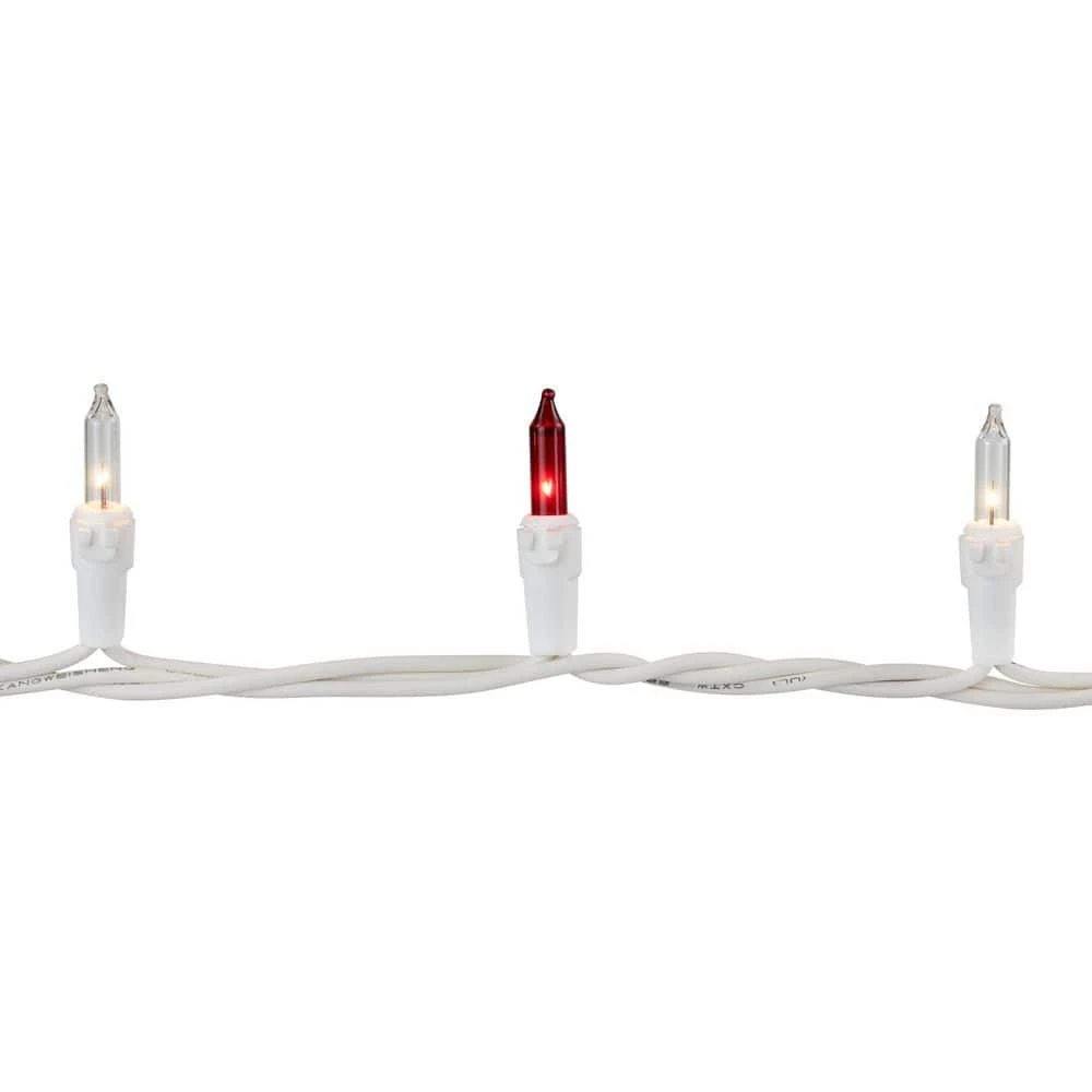 Northlight Set Of 100 Red And Clear Mini Christmas Lights 2.5 In. Spacing With White Wire 8 Northlight Set Of 100 Red And Clear Mini Christmas Lights 2.5 In. Spacing With White Wire - Image 6