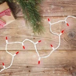 Northlight Set Of 100 Red LED Mini Christmas Lights - White Wire -Christmas Decor Shop northlight christmas string lights 32605401 31 1000