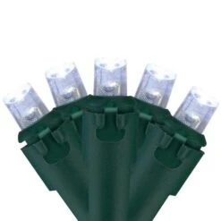 Northlight Cool White LED Wide Angle Christmas Lights - Green Wire (Set Of 100)