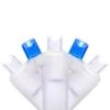 Northlight Set Of 50 LED Wide Angle Lights Blue/White LED - White Wire -Christmas Decor Shop northlight christmas string lights 32608174 64 1000