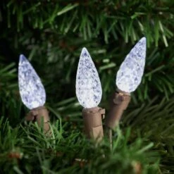 Northlight Set Of 70 Pure White LED C6 Christmas Lights With Brown Wire -Christmas Decor Shop northlight christmas string lights 32614100 44 1000