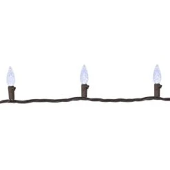 Northlight Set Of 70 Pure White LED C6 Christmas Lights With Brown Wire -Christmas Decor Shop northlight christmas string lights 32614100 4f 1000