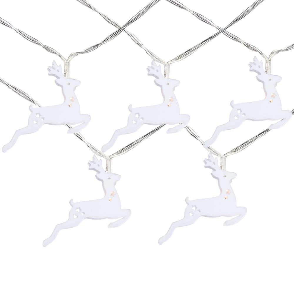 Northlight 3 Ft. B/O LED Warm White Reindeer Christmas Lights (Set Of 10) 3 Northlight 3 Ft. B/O LED Warm White Reindeer Christmas Lights (Set Of 10)