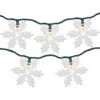 Northlight 10-Count White Glittered Snowflake Christmas Light Set 6 Ft. Green Wire -Christmas Decor Shop northlight christmas string lights 35716714 64 1000