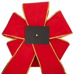 Northlight 40 In. Giant Red 3D 11-Loop Velveteen Christmas Bow With Gold Trim -Christmas Decor Shop northlight christmas tree ribbon 33406649 fa 1000